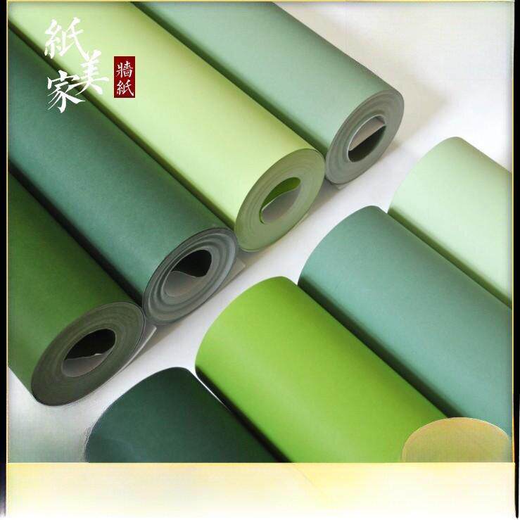 现代素色墨绿色无纺布墙纸 卧室客厅理发店服装店北欧风背景壁纸
