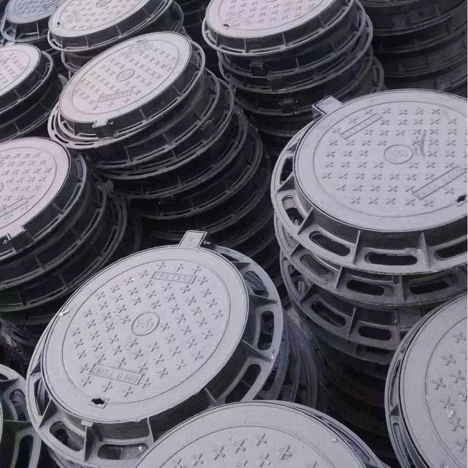 专业出售球墨铸铁井盖雨污水弱电复合树脂盖板下水道塑料窨井盖