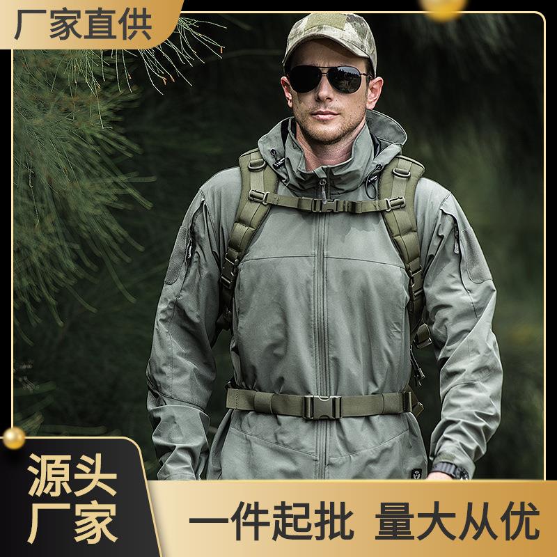 户外轻量化通勤战术夹克冲锋软壳衣男士防风防泼水款登山服外套