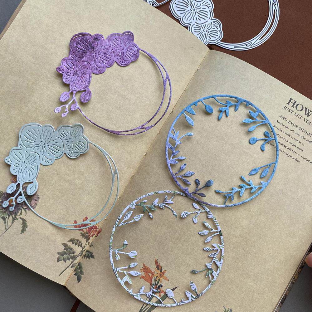 叶子花圈花环 切割模具碳钢模板scrapbook 纸艺压花手帐相册素材