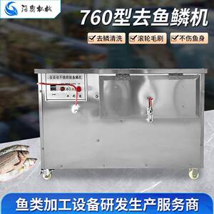 山东760型去鱼鳞机立式全自动脱鱼鳞机不锈钢电动去鱼鳞机厂家
