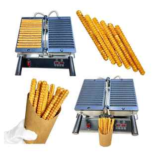 广州首飞商用电子酥脆华夫饼机不锈钢机身不粘锅条条酥饼干机