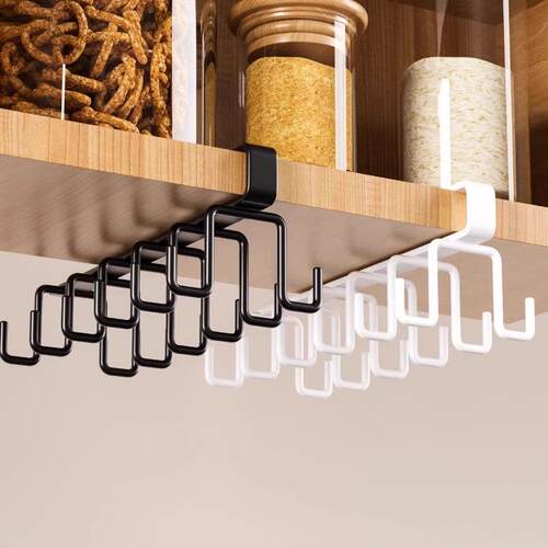 No-drill home kitchen cup rack storage shelf water cup holde