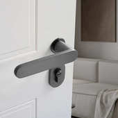 北欧风门锁室内卧室静音磁吸后现代简约实木房门锁家用通用型门锁