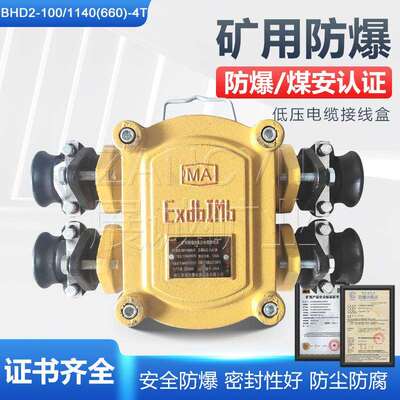 BHD2-100/1140-4T矿用低压防爆电缆接线盒四通接线盒100A/1140V