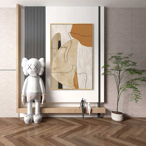 抽象背景 过道客厅巨幅 简约挂画装饰画壁画玄关油画沙发现代落地