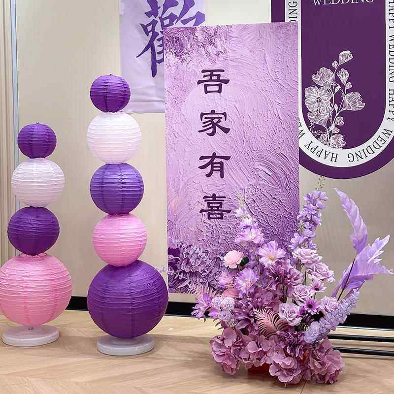 紫色婚房布置订婚kt板仿真花装饰晨袍背景拍照氛围感烟花灯笼立柱,节庆用品/礼品,婚房装扮用品,淘宝优惠券,粉丝福利购,淘宝优惠卷