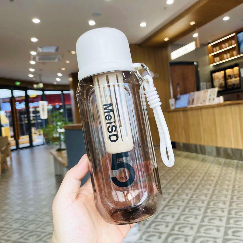 韩版水杯女生高颜值茶水分离泡茶杯子夏新款便携大容量塑料吸管杯
