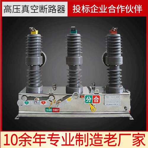智能隔离高压真空断路器ZW32-12/630A户外柱上开关手动不锈钢10KV