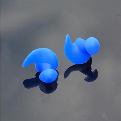 1 Pair Waterproof Swimming Silicone Swim Earplugs For Adult