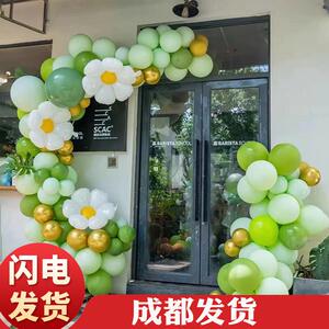 成都520开业周年庆气球炼立柱半拱门商场店铺门面搞活动气氛装饰