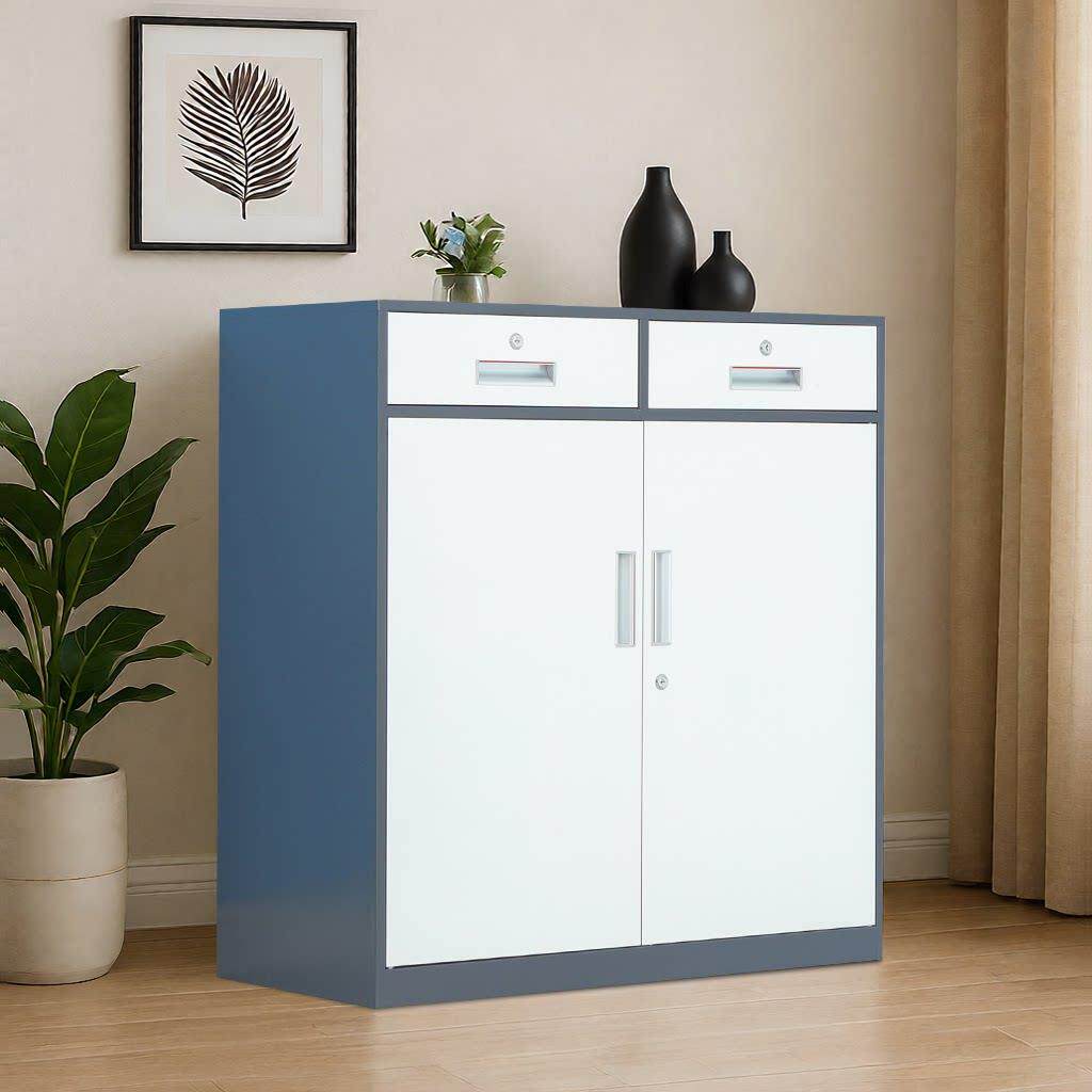 铁皮文件柜办公室置物柜带锁储物彩色抽屉家用斗柜资料带锁收纳柜