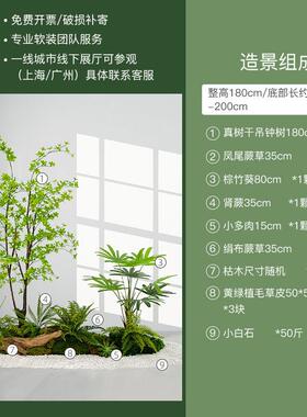 正品森空间楼梯下造角落南竹装饰仿花假花绿植天景植物景观软装摆