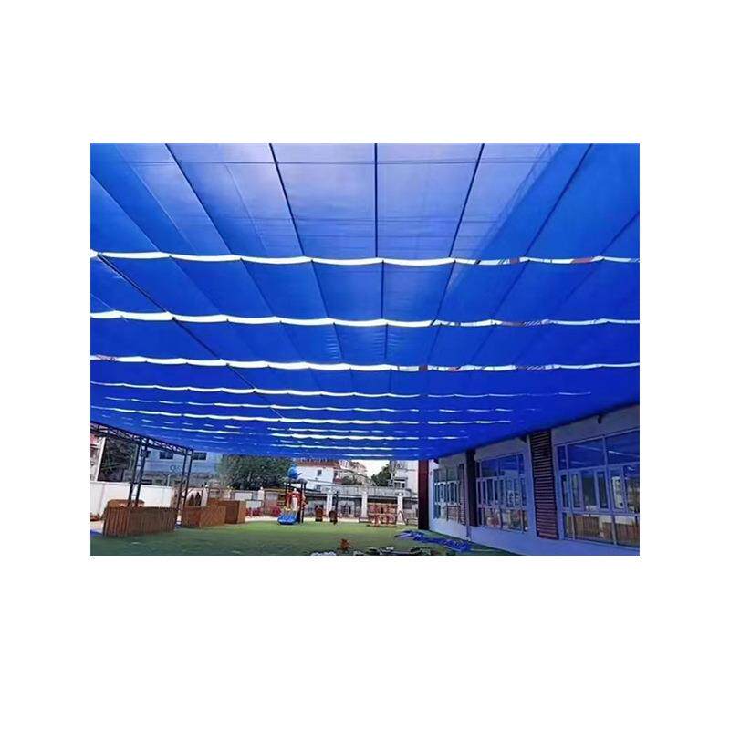 北京幼儿园电动遮阳帘学校操场天幕棚FCS折叠天棚帘户外遮阳网