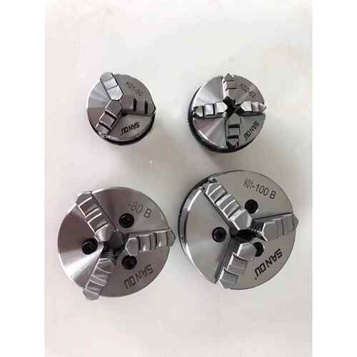 SANOU三欧三爪自定心手紧卡盘K01-80B16MM-M5木工小卡盘