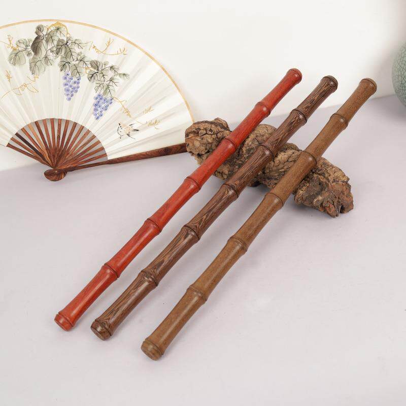 檀木竹节棍太极棍武术棍盘玩解压健身棍木棒圆棍实木无漆强身健体
