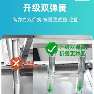 不用锈钢折F97H96TS叠桌家用吃饭桌餐桌携户外摆摊便商夜市烧烤长
