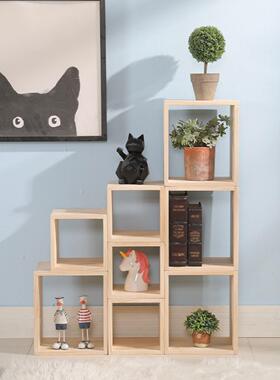 IYR7实木箱燕尾榫盒子置物架木框等定做储物展示柜自由组合简约