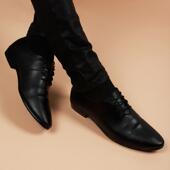 务正装 黑色商鞋 软底真皮闲内增高休 软面底尖软头皮男韩版 高档冬季