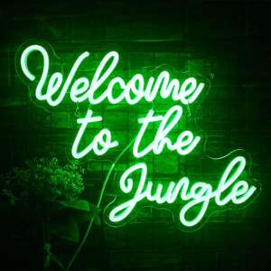 led霓虹灯发光字Welcome to the Jungle字母装饰灯餐厅商场招牌灯