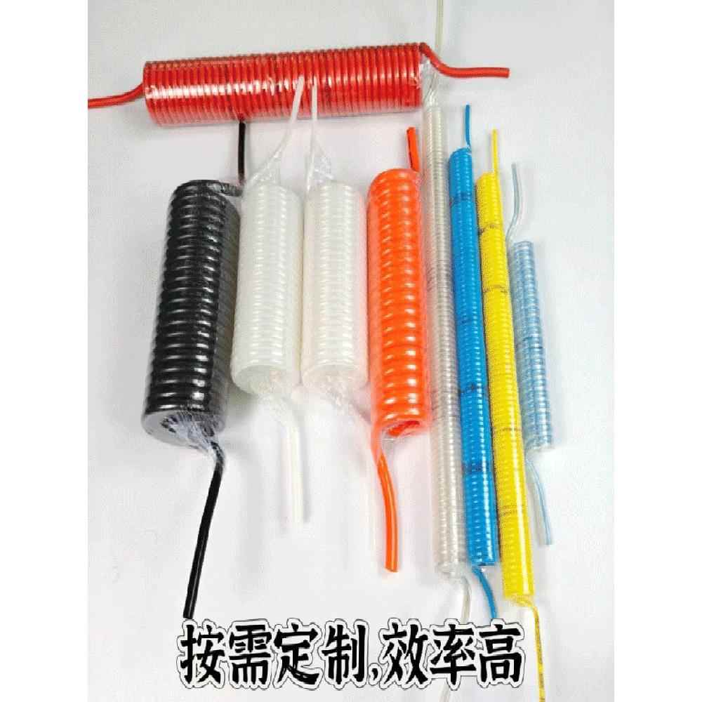 tpu弹簧气管气动伸缩软管PU螺旋空压机气泵高压风管气管快速接头
