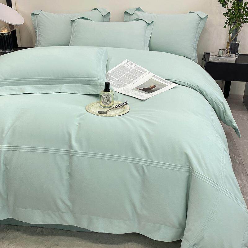 轻奢160支长绒棉四件套全棉加厚磨毛纯棉床单被套床笠款床上用品4