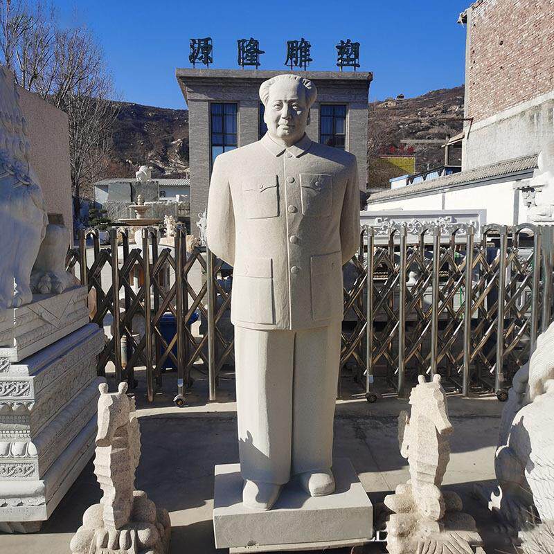 现货石雕人物毛泽东雕像汉白玉名人伟人主席像校园广场公园雕塑摆