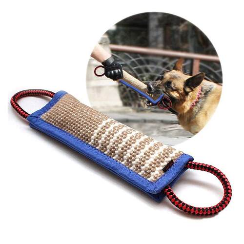 训犬用黄麻粗麻咬棒衔取磨牙狗咬棒德牧马犬咬枕Dog bite pillow