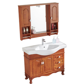 mg36落地式实木浴室柜组合面盆，洗手欧式现代简约洗漱台橡木整体卫