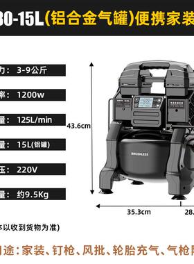 1081铁成空携压机永磁频气泵便罐小型木变工喷漆铝级喷涂