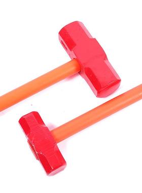 建筑工榔具防震锤头击大锤包塑大铁NFJ锤实心连敲体砸墙大头