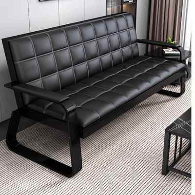 办公沙发商务简约接待会客简易三人位铁艺办公室沙发茶几组合套装