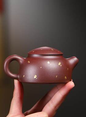 公堂砂直售宜兴罩紫壶原矿石黄料晒金1小砂鱼紫茶壶功夫小品