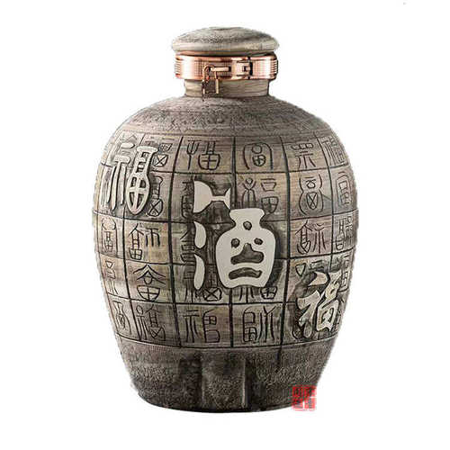 景德镇仿古陶瓷酒罐10斤20斤50斤雕刻酒缸家用密封泡酒酒坛子
