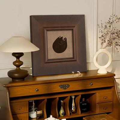 现代抽象法式小众中古风客厅装饰画北欧复古餐厅卧室趣味讽刺动物