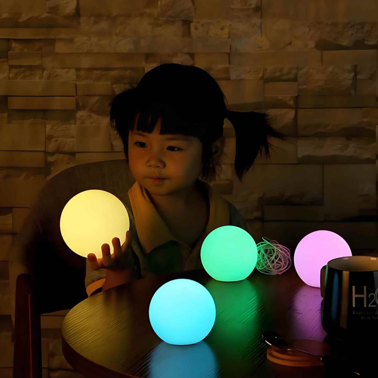 发光圆球小夜灯七彩遥控LED球灯节日装饰舞台道具玩具创意氛围灯