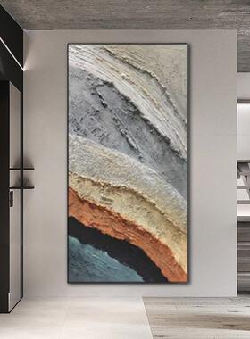 纯手SQ5316绘画油装饰抽肌象玄关手工理画现代画立体客厅背景墙画