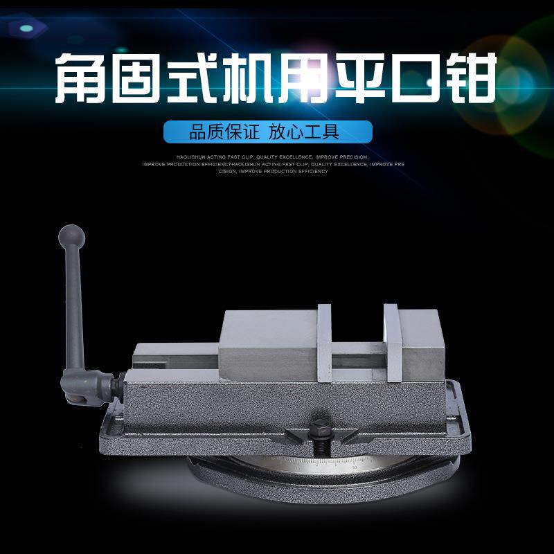 平口钳360度旋转坚固耐用机床铸铁精密160.200角固式机用平口钳