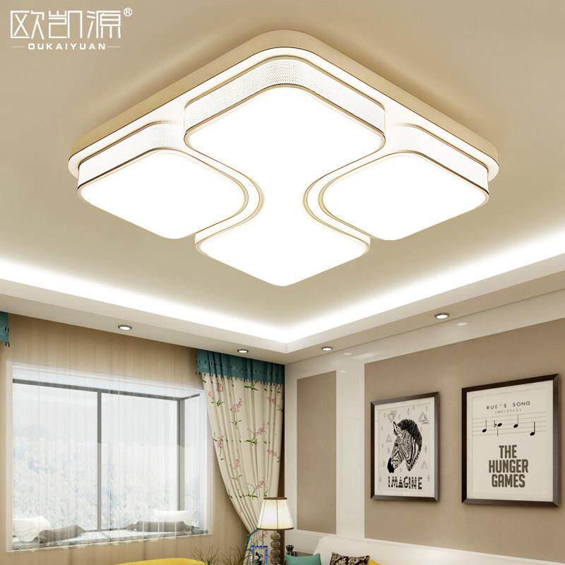 正方形卧室灯现代简约客厅灯创意大气大厅饭厅房间灯具LED吸顶灯