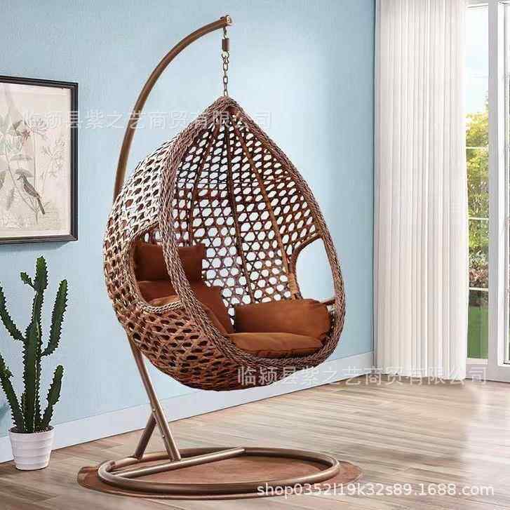 双人吊篮轻奢鸟巢躺椅成人户外秋千家用阳台吊椅藤编吊床摇椅儿童