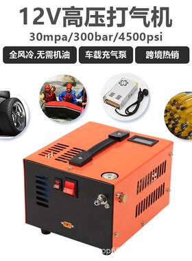 车载高充压气机30mpa气泵户外潜水12v打110V/22???黑色10/V风X20