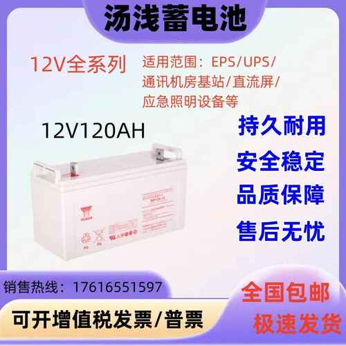 汤浅蓄电池12V120AH直流屏 UPS电源 太阳能铅酸蓄电池