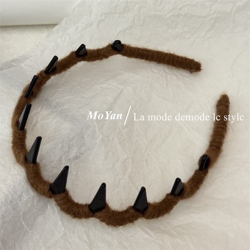 高颅顶带齿蓬松针织毛线发箍女头箍压发卡发捆头饰碎发旅秋冬防滑,童装/婴儿装/亲子装,发饰,淘宝优惠券,粉丝福利购,淘宝优惠卷