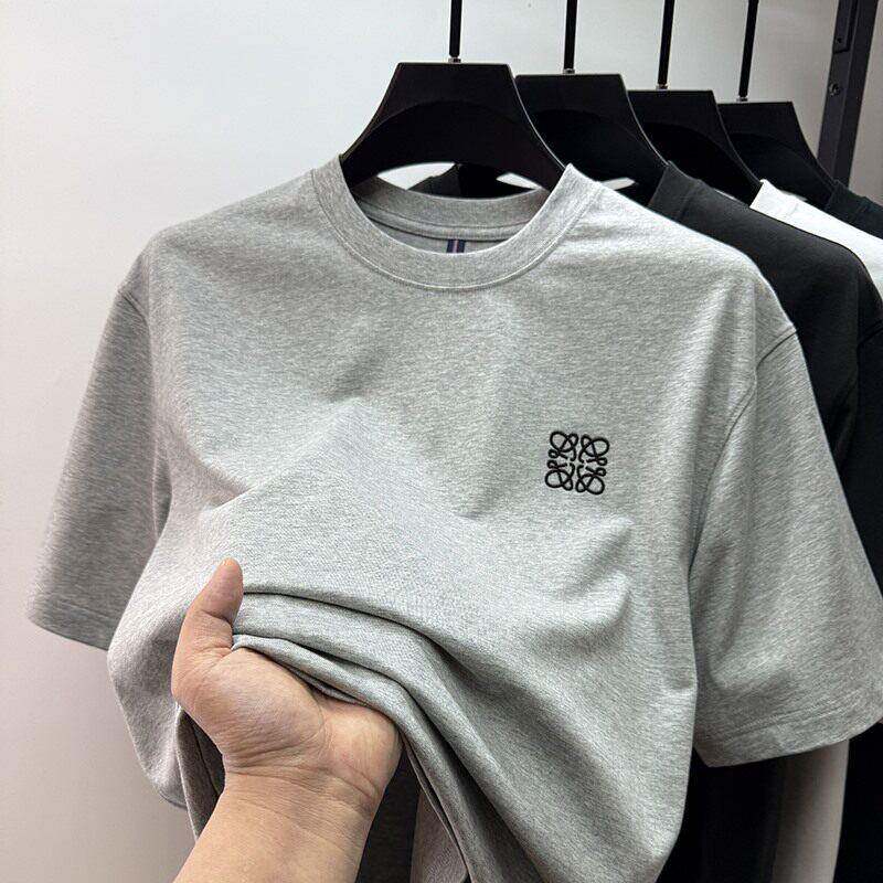 MAROLIO~衣表人才!高端短袖t恤男圆领夏季新疆长绒纯棉宽松衣服