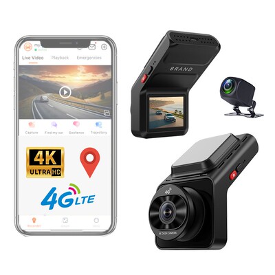 4G+4K行车记录仪ADAS高清夜视BSD前后双录无线24小时远程监控
