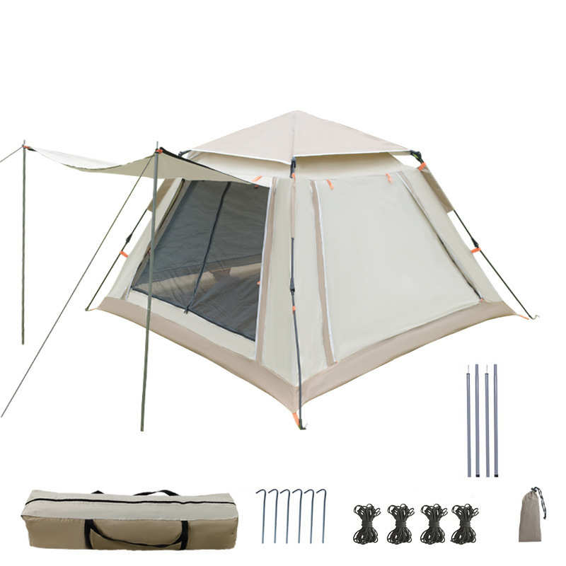户外批发   四面帐篷全自动3-4人沙滩速开便携式折叠野外防雨露营