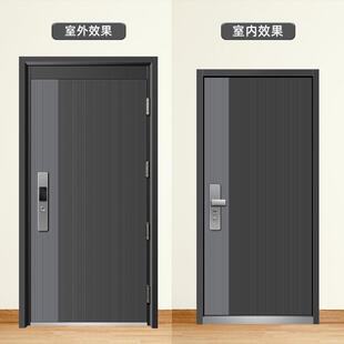 家用轻奢安全防盗门庭院锌合金大门小区入户门公寓简约进户门牛津