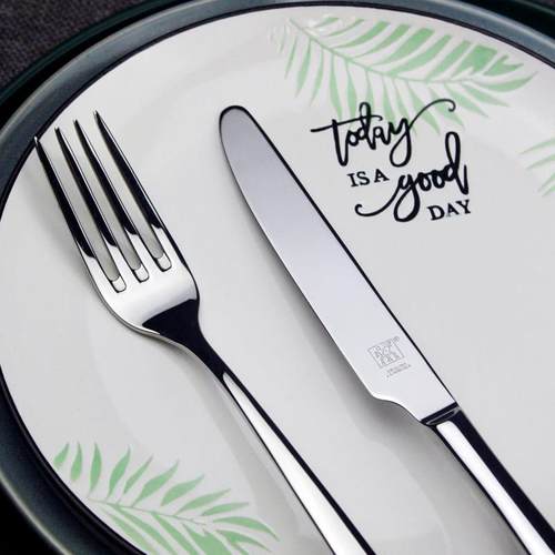 不锈钢双人西餐刀叉牛排刀叉ins风餐具两件套牛扒西餐餐具套组