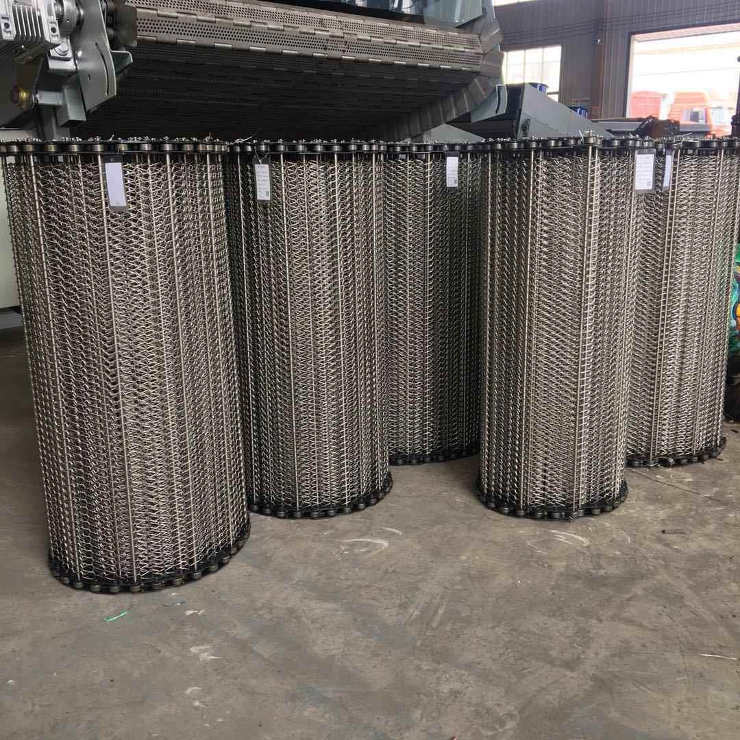 厂家直供不锈钢网链输送带耐高温烘干机金属输送带人字形传送带