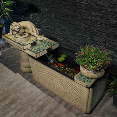 中式流水摆件鱼池室内招财装饰造景花园布置户外庭院循环水系景观